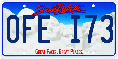 SD license plate 0FEI73