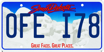 SD license plate 0FEI78