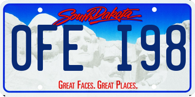 SD license plate 0FEI98
