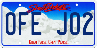 SD license plate 0FEJ02