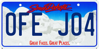 SD license plate 0FEJ04