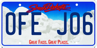 SD license plate 0FEJ06