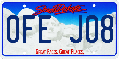 SD license plate 0FEJ08
