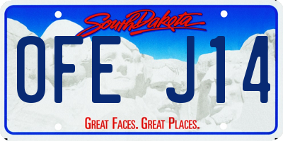 SD license plate 0FEJ14