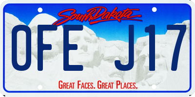 SD license plate 0FEJ17