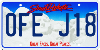 SD license plate 0FEJ18