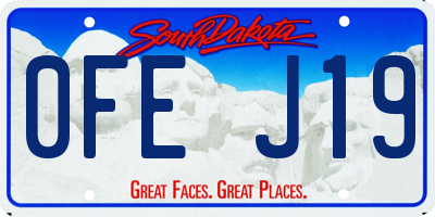 SD license plate 0FEJ19