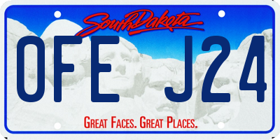 SD license plate 0FEJ24