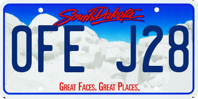 SD license plate 0FEJ28