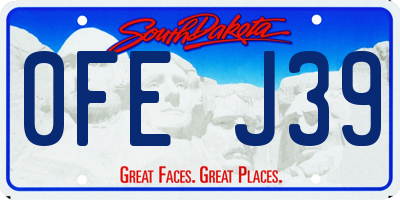 SD license plate 0FEJ39
