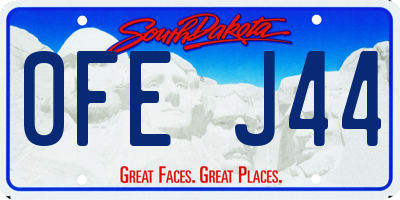 SD license plate 0FEJ44