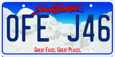 SD license plate 0FEJ46