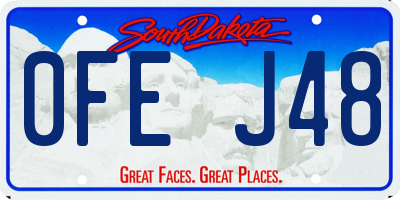 SD license plate 0FEJ48