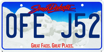 SD license plate 0FEJ52