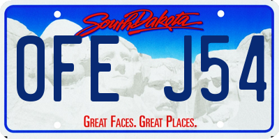 SD license plate 0FEJ54