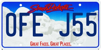 SD license plate 0FEJ55