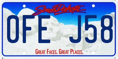 SD license plate 0FEJ58