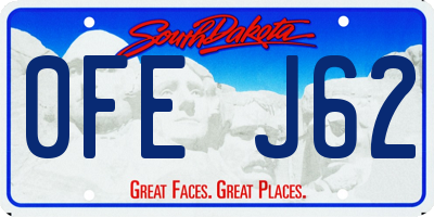SD license plate 0FEJ62