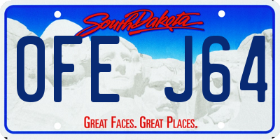 SD license plate 0FEJ64