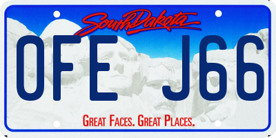 SD license plate 0FEJ66