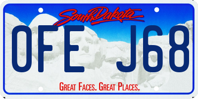 SD license plate 0FEJ68