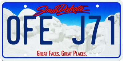 SD license plate 0FEJ71