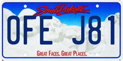 SD license plate 0FEJ81
