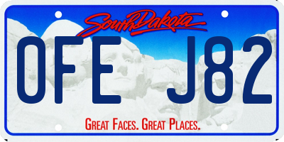 SD license plate 0FEJ82