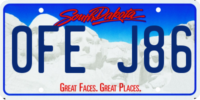 SD license plate 0FEJ86