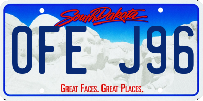 SD license plate 0FEJ96