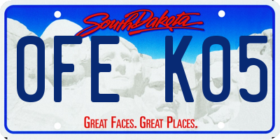 SD license plate 0FEK05