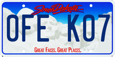 SD license plate 0FEK07