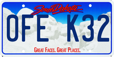 SD license plate 0FEK32