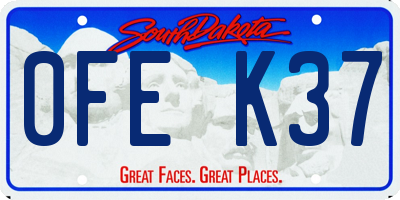 SD license plate 0FEK37