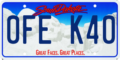 SD license plate 0FEK40