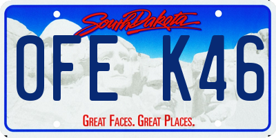 SD license plate 0FEK46