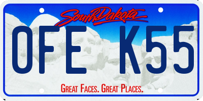 SD license plate 0FEK55