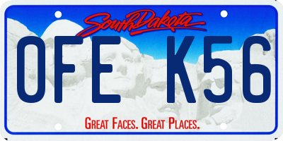 SD license plate 0FEK56