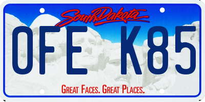 SD license plate 0FEK85