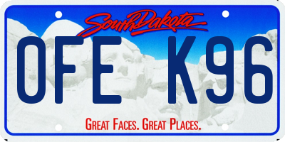 SD license plate 0FEK96