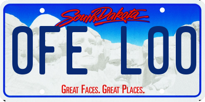 SD license plate 0FEL00