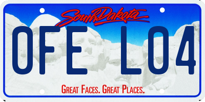 SD license plate 0FEL04