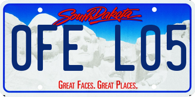 SD license plate 0FEL05