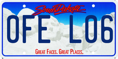 SD license plate 0FEL06
