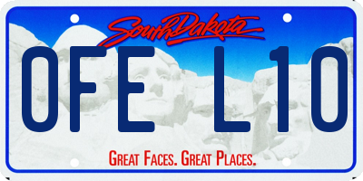 SD license plate 0FEL10