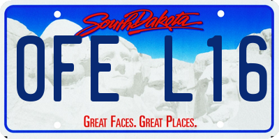 SD license plate 0FEL16