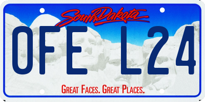 SD license plate 0FEL24