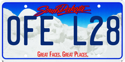SD license plate 0FEL28