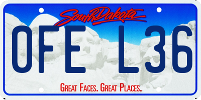 SD license plate 0FEL36
