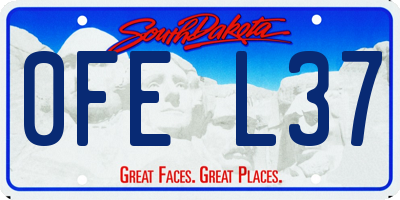 SD license plate 0FEL37
